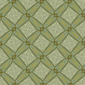 Squaredance Multicolor Geometric in Sage Green Large