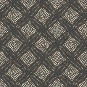 Squaredance Textured Geometric in Mud Large