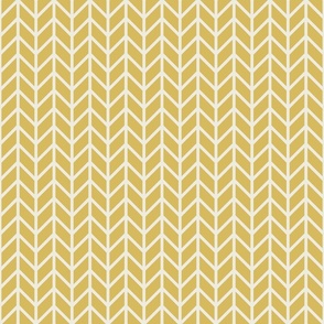 Chevron Herringbone Gold with cream lines - large