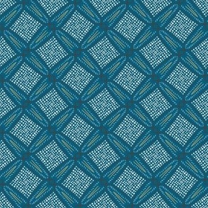 Squaredance Multicolor Geometric Blue Small