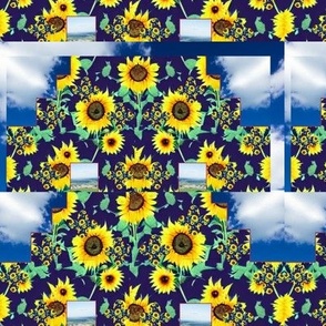 sunflower  garden house pattern