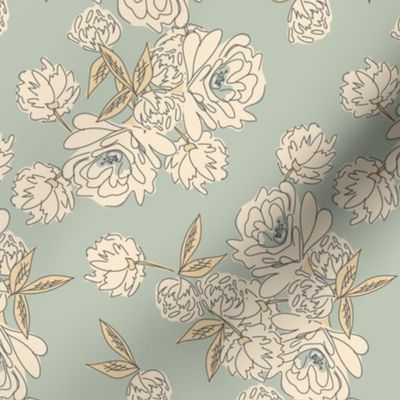 line-drawn-peony-serpentine-floral-1-offwhite2-on-mint
