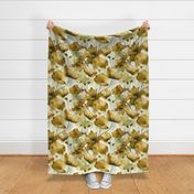 Wild Poppy Flower Loose Abstract Watercolor Floral Pattern Marigold Yellow