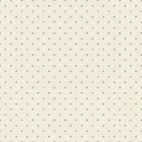 Polka dots - Cream with gold polka dots - small