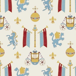 Royal Symbols - cream - large