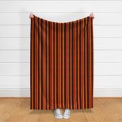 Summer Oxford barcode stripes vertical in deep red, dark orange, tan, and deep  burgundy 6” repeat 