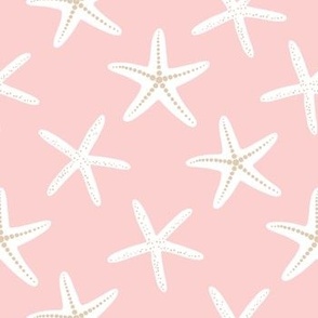 Ocean starfish on peachy pink (x small) 