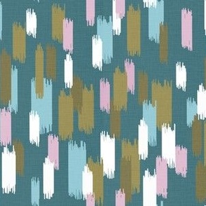 ikat smudges in turquoise and pink 