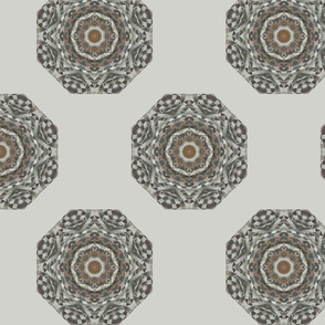 ornate octagon mosaic - neutral