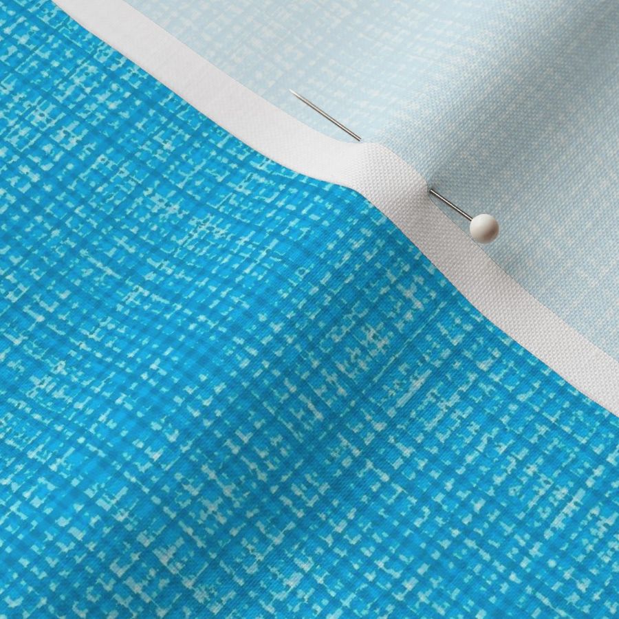 Classic Gingham Checks Plaid Natural Hemp Grasscloth Woven Texture Classy Elegant Simple Blue Blender Bright Colors Summer Light Ocean Blue Turquoise 40BFFF Bold Modern Abstract Geometric