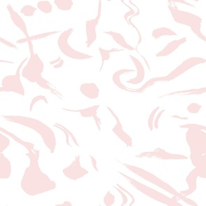light pink and white modern artistic brush stroke painted symbols