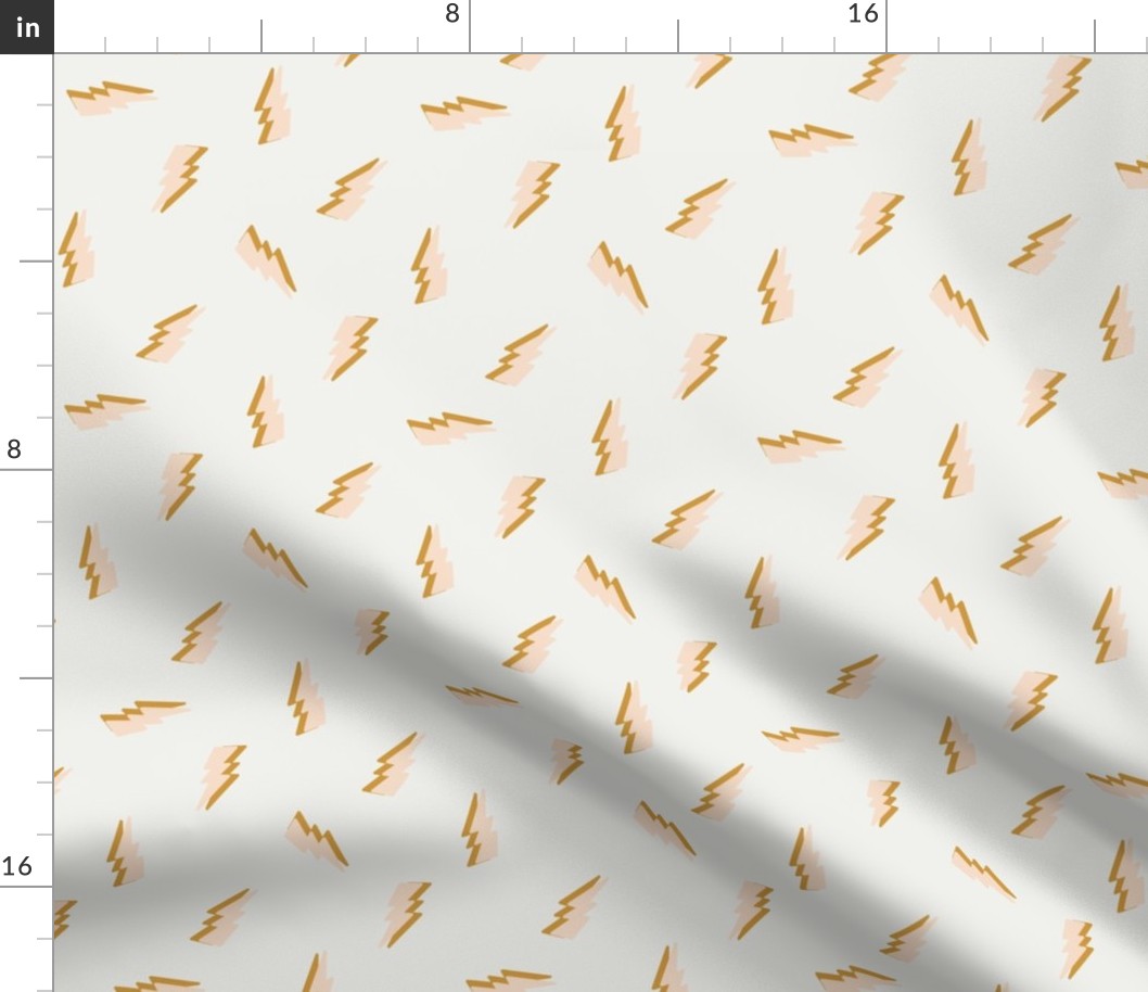SMALL bolt fabric - neutral kids trendy fabric -  cute tossed design vanilla