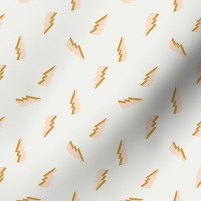 MINI bolt fabric - neutral kids trendy fabric -  cute tossed design vanilla