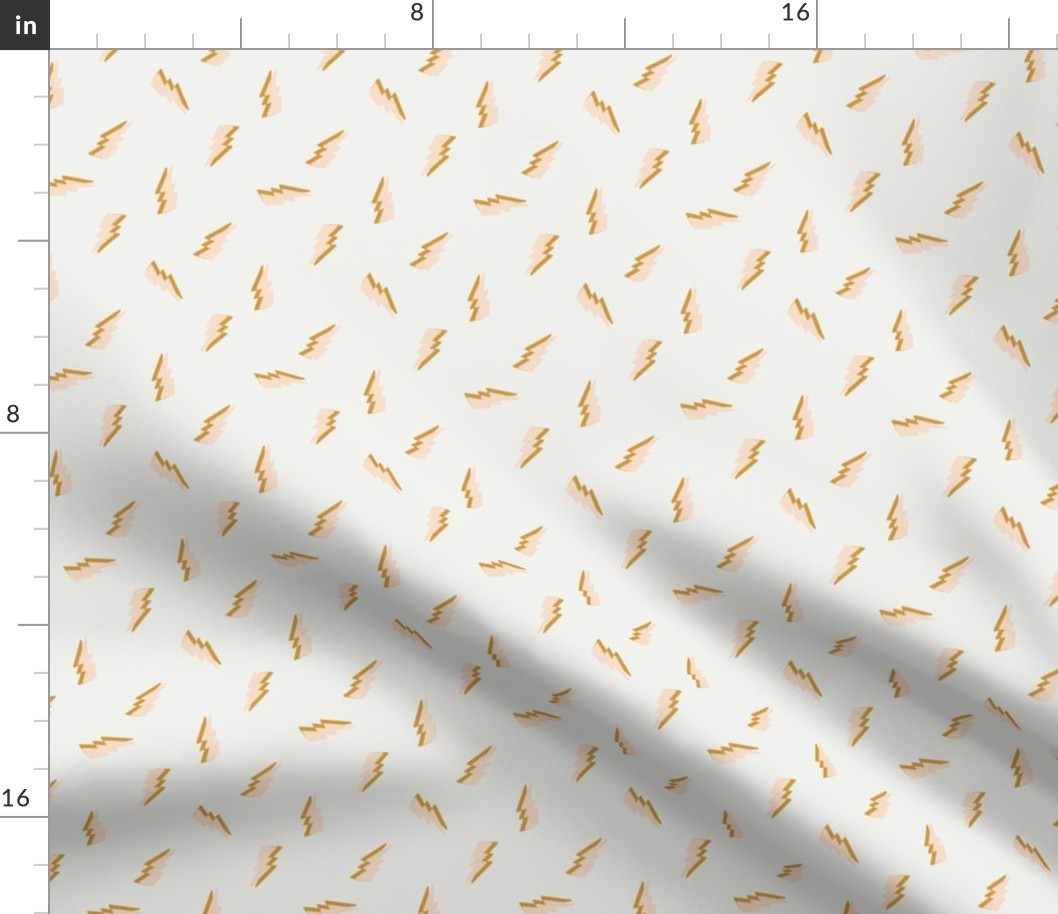 MINI bolt fabric - neutral kids trendy fabric -  cute tossed design vanilla