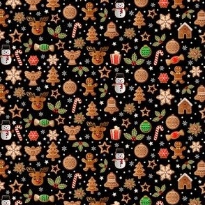 Old Fashion Christmas (Tiny)  // Gingerbread // Xmas // Vintage // Reindeer // Snowman