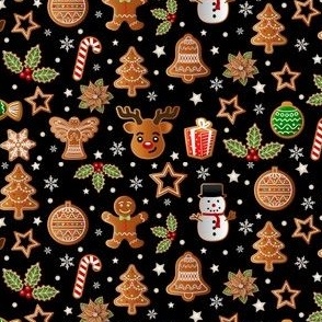 Old Fashion Christmas (Medium)  // Gingerbread // Xmas // Vintage // Reindeer // Snowman