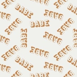 MINI babe fabric - typography fabric, muted neutral kids 