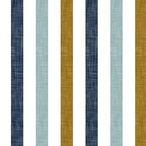 multi stripes  || navy, dusty blue, and gold (90) C23
