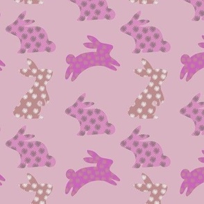 boho pink bunnies easter holiday