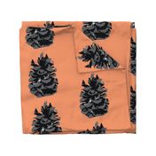 Pinecone Medium (4inx6in) on Orange