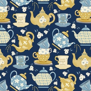 Teapots Dark blue - large