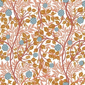 Arts & Crafts Intricate Nature - William Morris Inspired - Boho Warm tones 