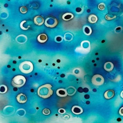 Sea Plankton Blues Dots 