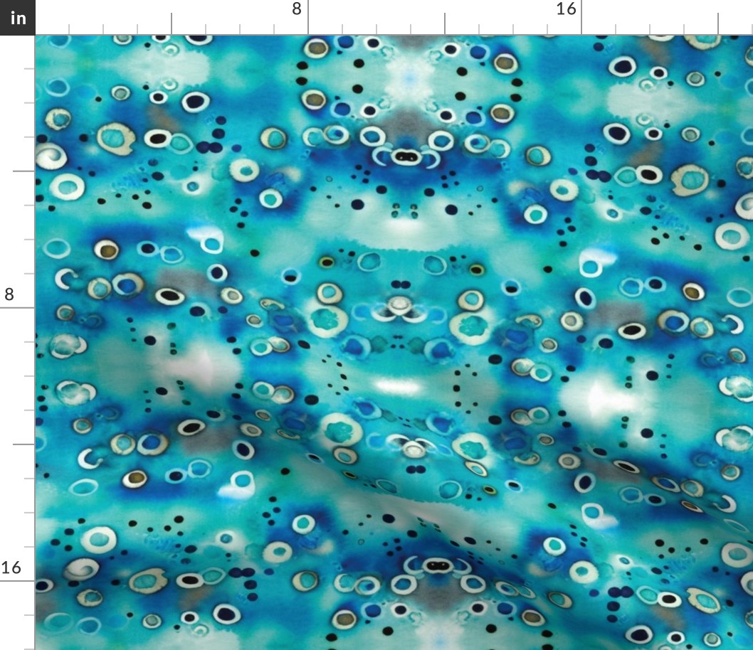 Sea Plankton Blues Dots 