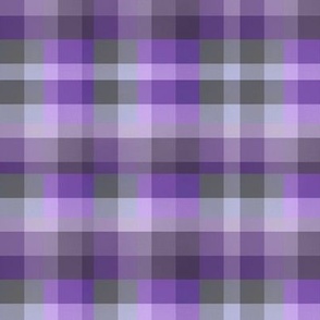 Summer spicy plaid tartan check lilac, lilac grey, purple  textured 6” repeat