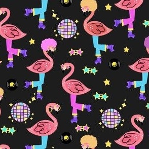 Roller Disco Flamingos