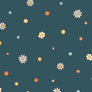 Daisy and colorful polka dot