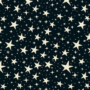 Ditsy Black and White Stars 6x6