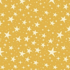 Ditsy Stars Mustard Yellow 6x6