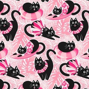 Purrfect Purradise - hot pink, small 