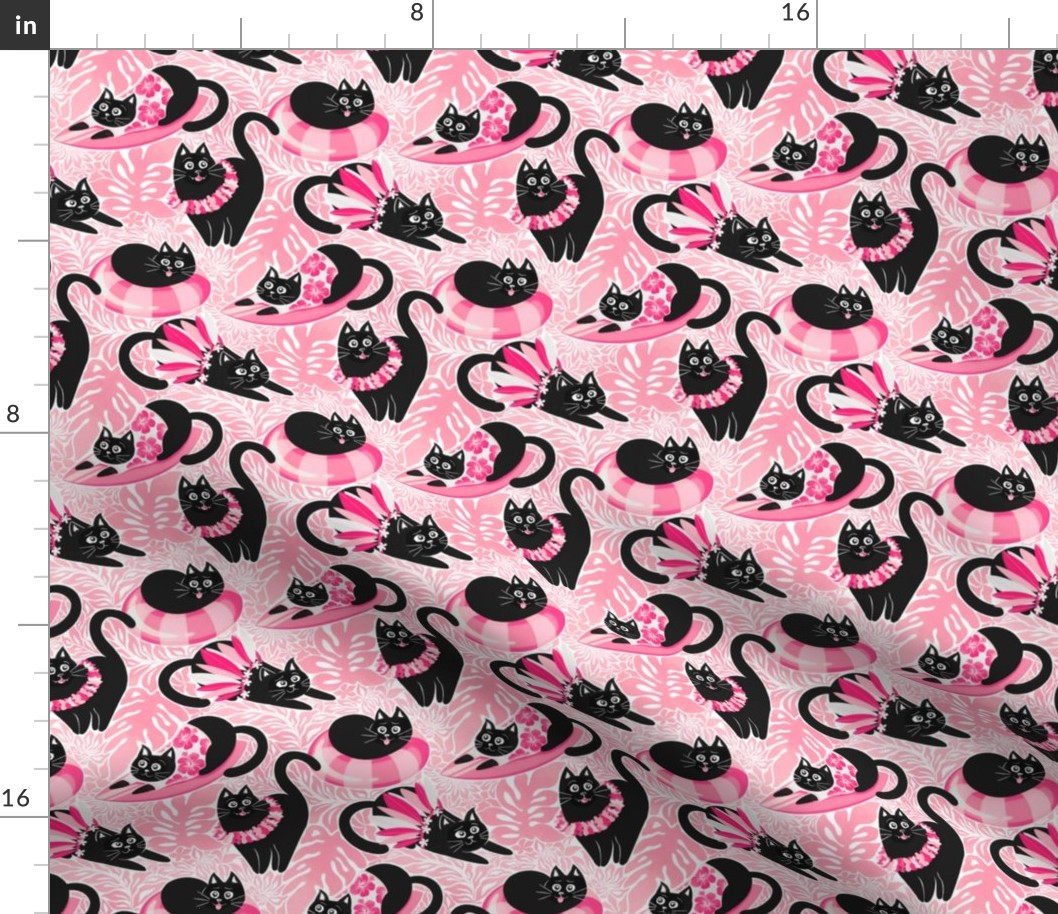 Purrfect Purradise - hot pink, small 