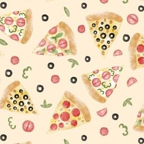 Watercolor Pizza Party