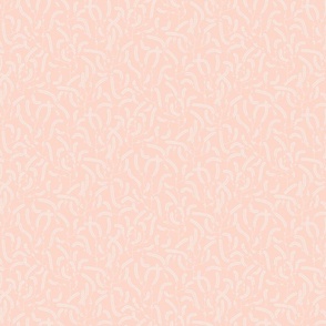 Art deco Moss Horsetail chalk blush pink medium wallpaper scale by Pippa Shaw