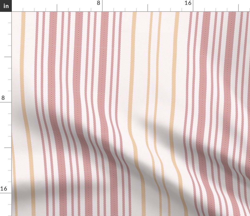 Atlas Cloth Stripes Ruby Red 2001-10 cb2d2d and Calypso Orange 2015-30 fc8c3d
