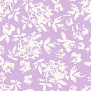 Bright Lavender and Cream Rose Floral (6")