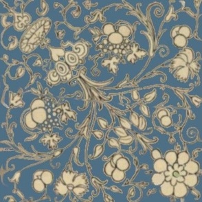 Gentle Floral Empire Blue