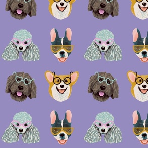 purple dog pop art