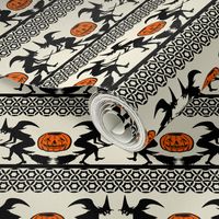 BEWITCHED ~ Black and Orange on Cream