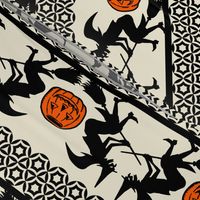 BEWITCHED ~ Black and Orange on Cream