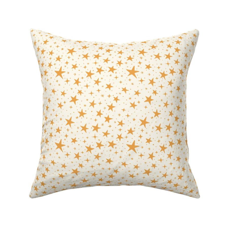 Ditsy Classic Christmas Stars in Cream and Gold 6x6