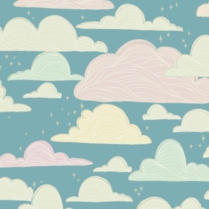 Clouds_pastelblue24inch