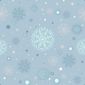 Snowy winter seamless pattern