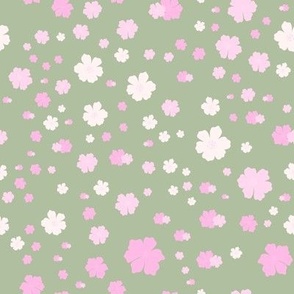 Romantic spring sweet blossom flower pattern