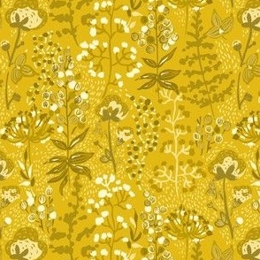 Cotton Pampas mustard small