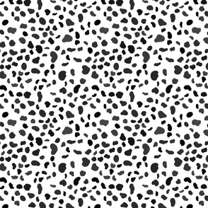 Monochrome cow print black and white spots