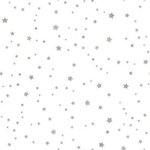 Hand drawn Grey stars on white background, seamless star pattern